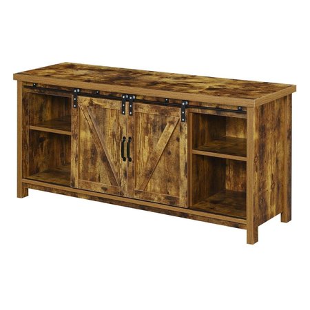 PIPERS PIT Blake Barn Door TV Stand, Barnwood PI2540269
